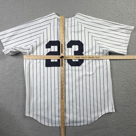 Don Mattingly New York Yankees 23 "Donnie Baseball" Majestic Pinstripe Jersey XL - Picture 8 of 12
